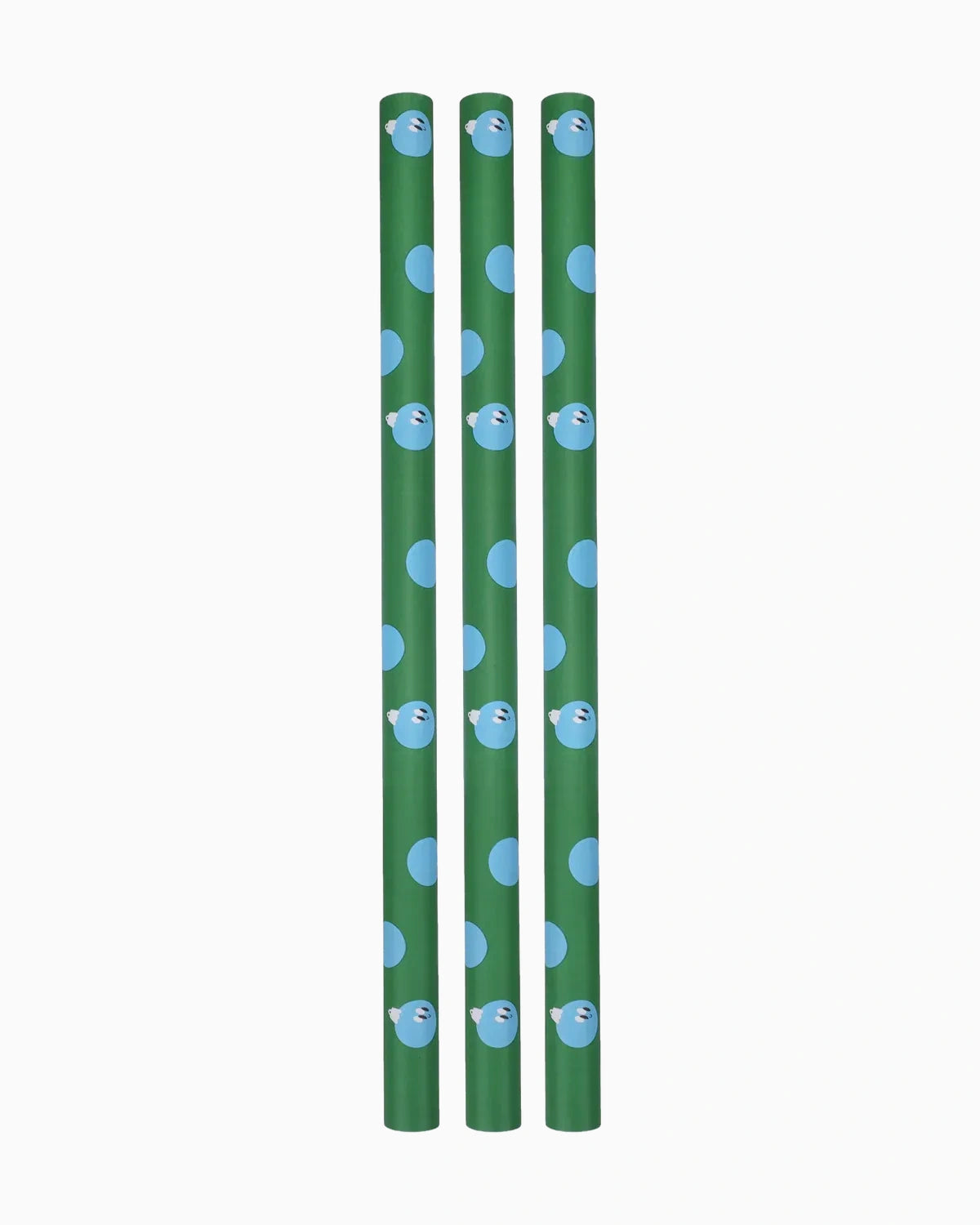 Geschenkpapier-Rolle • Grün/Hellblau Weihnachtskugeln