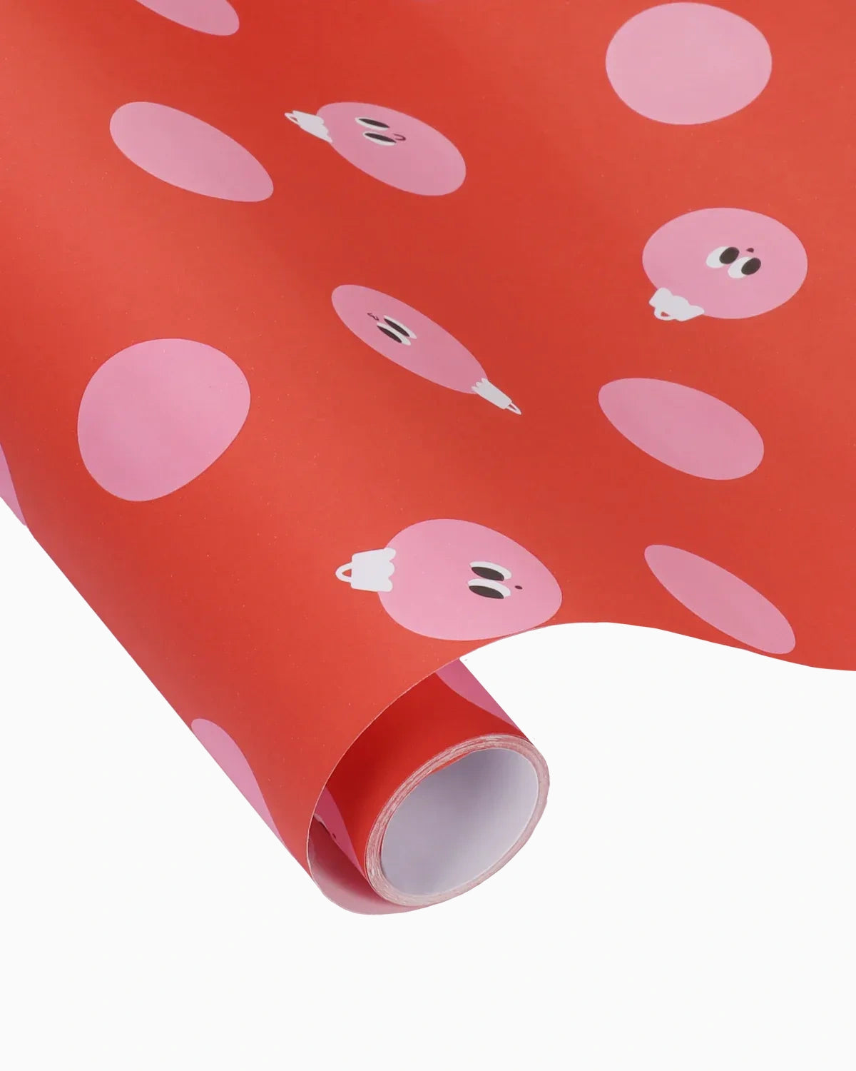 Geschenkpapier-Rolle • Rot/Rosa Weihnachtskugeln