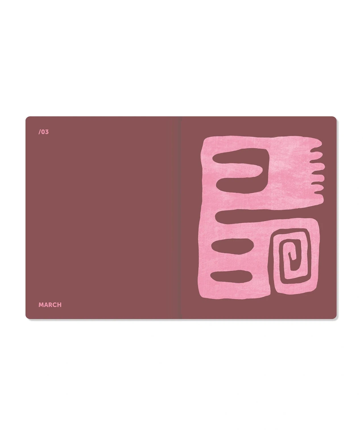 A-Journal - A-PLANNER Terminplaner für 2027 • Pink Linen - ROSA ECK