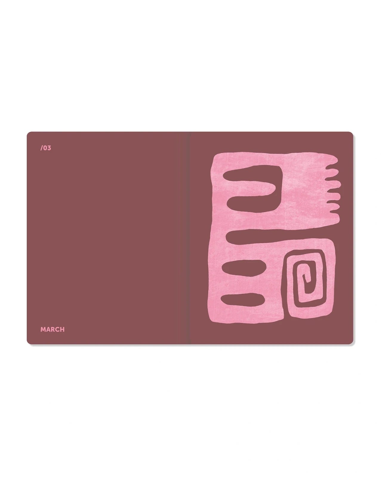 A-Journal - A-PLANNER Terminplaner für 2027 • Pink Linen - ROSA ECK