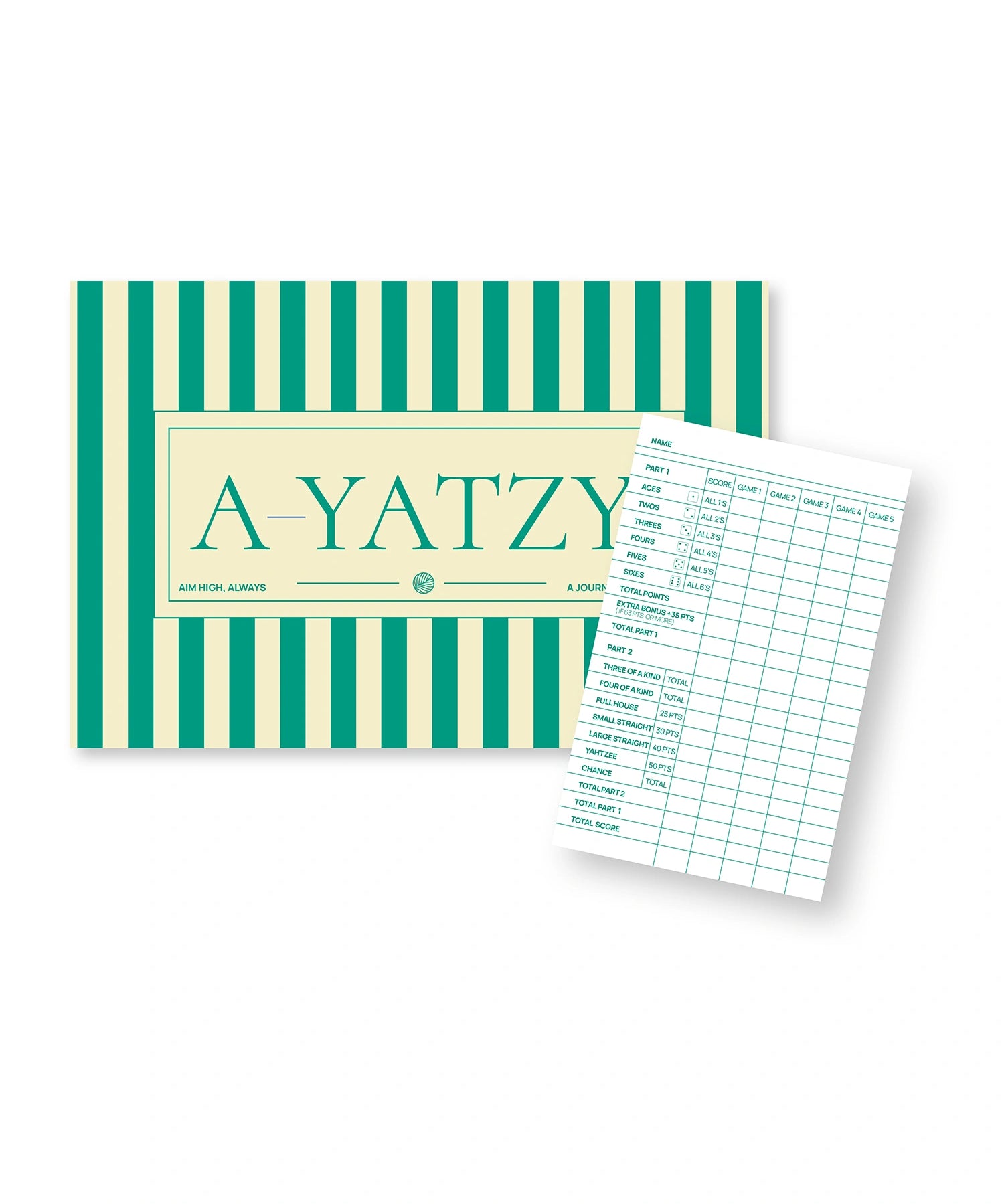 A-Journal - A-YATZY Würfelspiel • Green - ROSA ECK