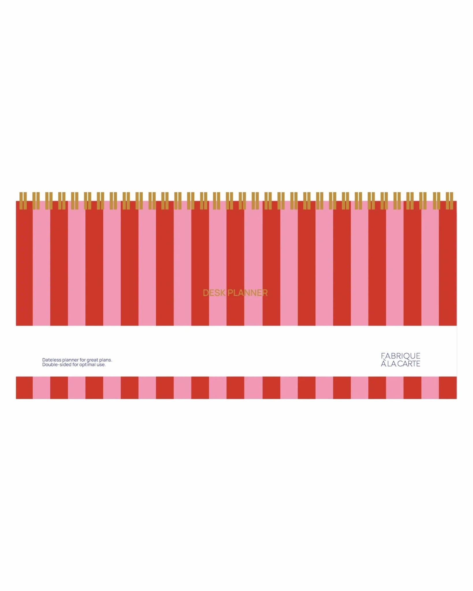 A - Journal - DESK PLANNER Schreibtischplaner • Stripes Pink Red - ROSA ECK