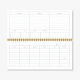 A - Journal - DESK PLANNER Schreibtischplaner • Stripes Pink Red - ROSA ECK