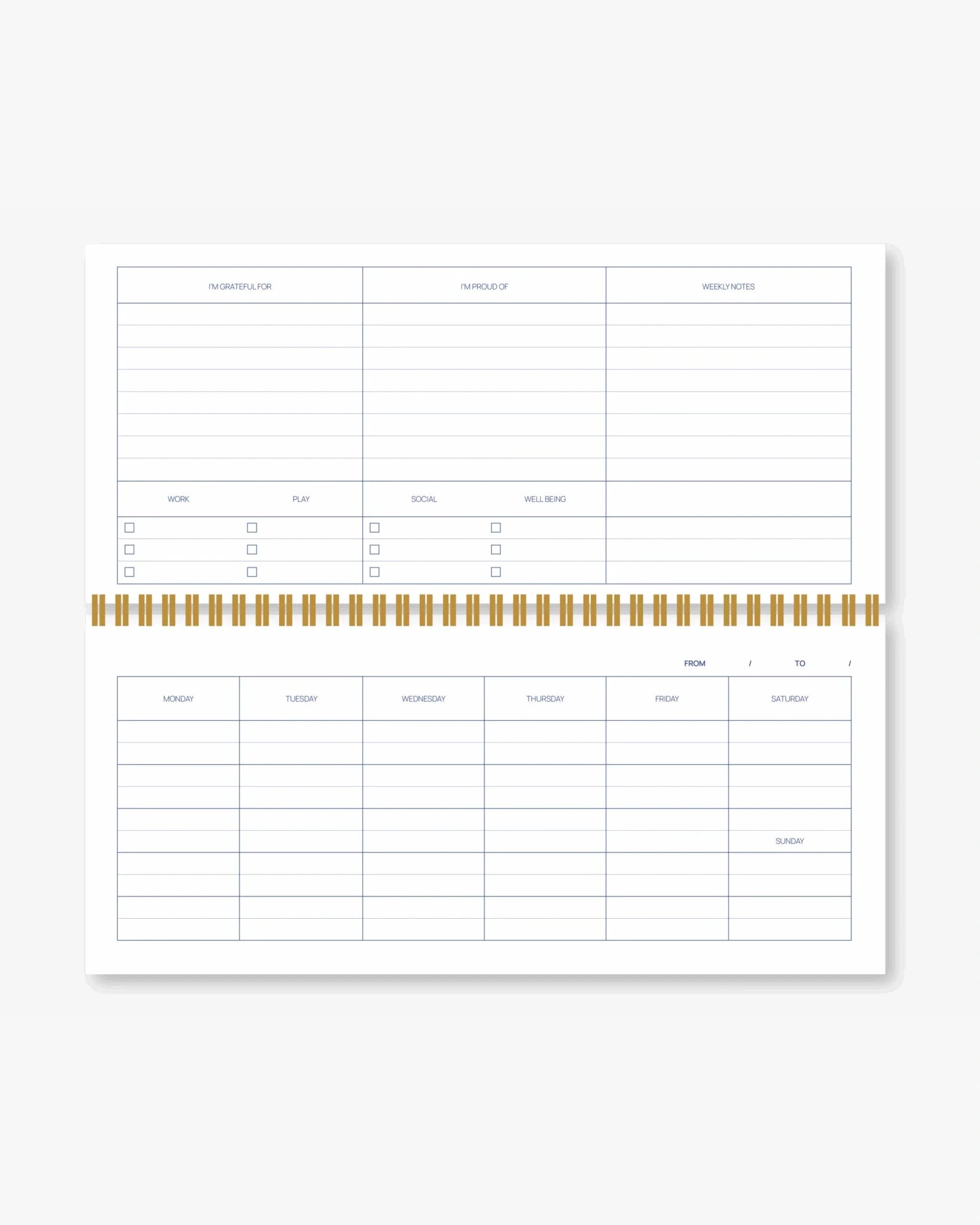 A - Journal - DESK PLANNER Schreibtischplaner • Stripes Pink Red - ROSA ECK