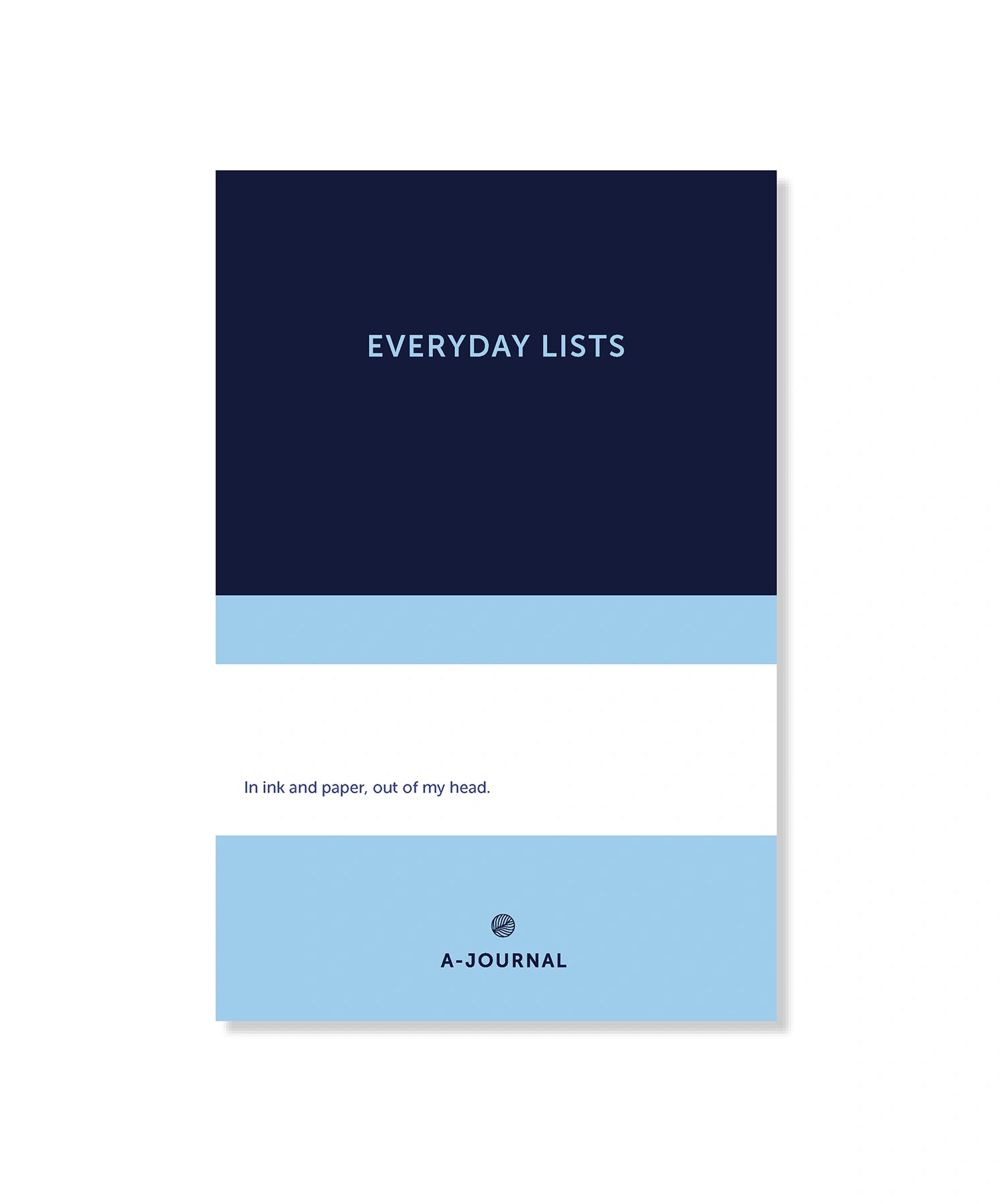 A-Journal - EVERYDAY LISTS Notizblock • Dark Blue Light Blue - ROSA ECK