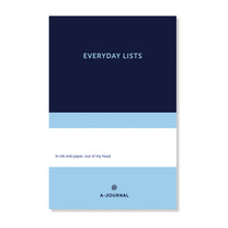 A-Journal - EVERYDAY LISTS Notizblock • Dark Blue Light Blue - ROSA ECK