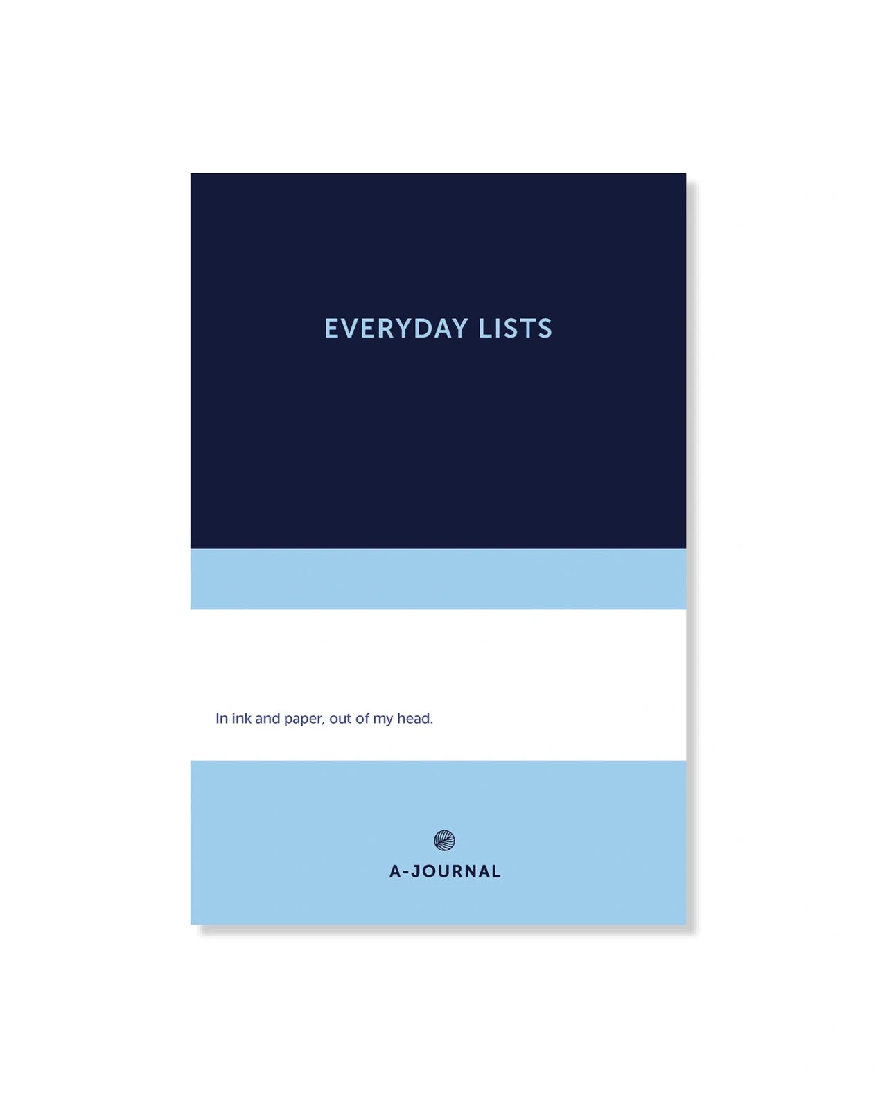 A-Journal - EVERYDAY LISTS Notizblock • Dark Blue Light Blue - ROSA ECK