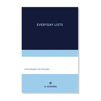 A-Journal - EVERYDAY LISTS Notizblock • Dark Blue Light Blue - ROSA ECK