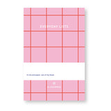 A-Journal - EVERYDAY LISTS Notizblock • Pink Checkered - ROSA ECK