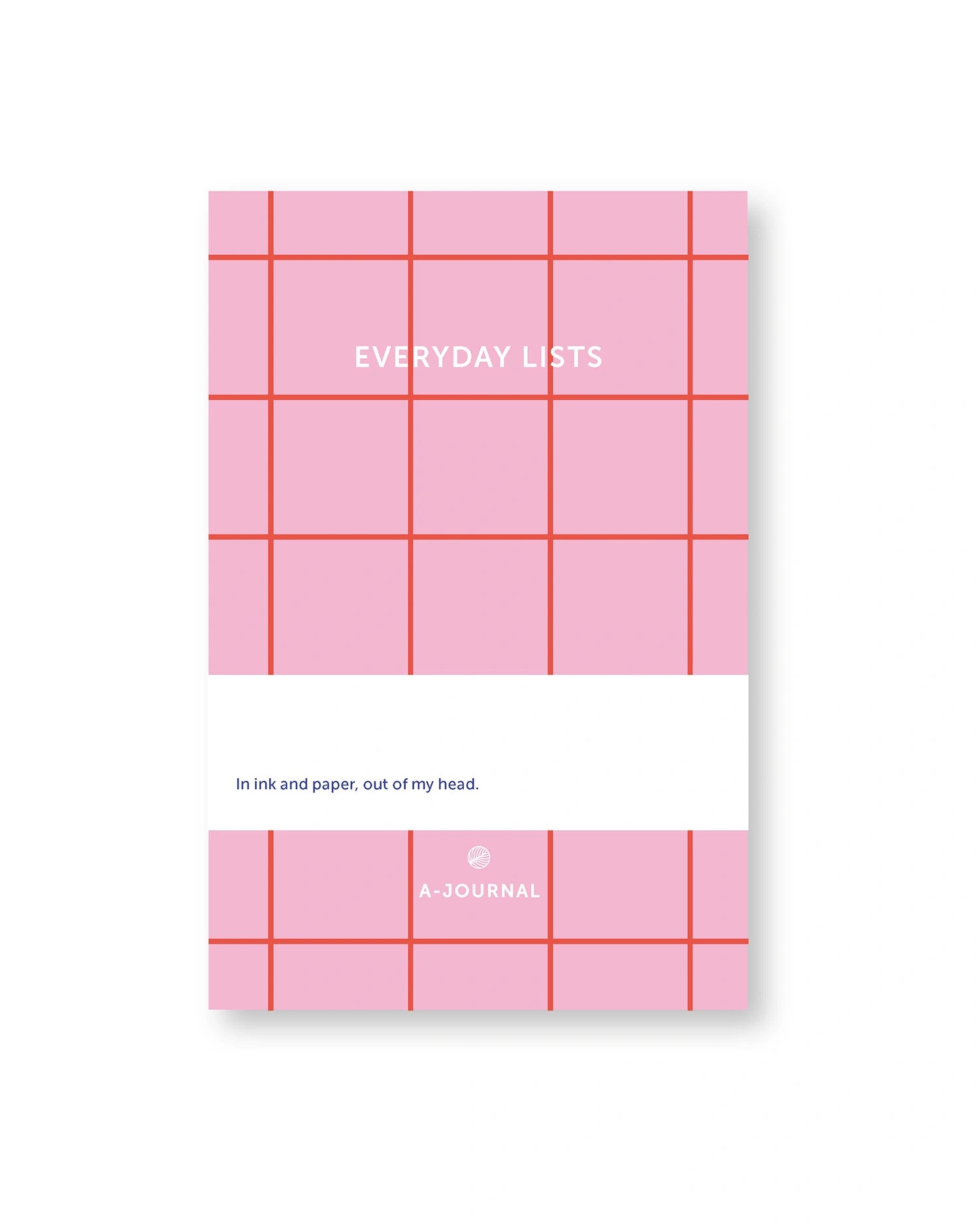 A-Journal - EVERYDAY LISTS Notizblock • Pink Checkered - ROSA ECK