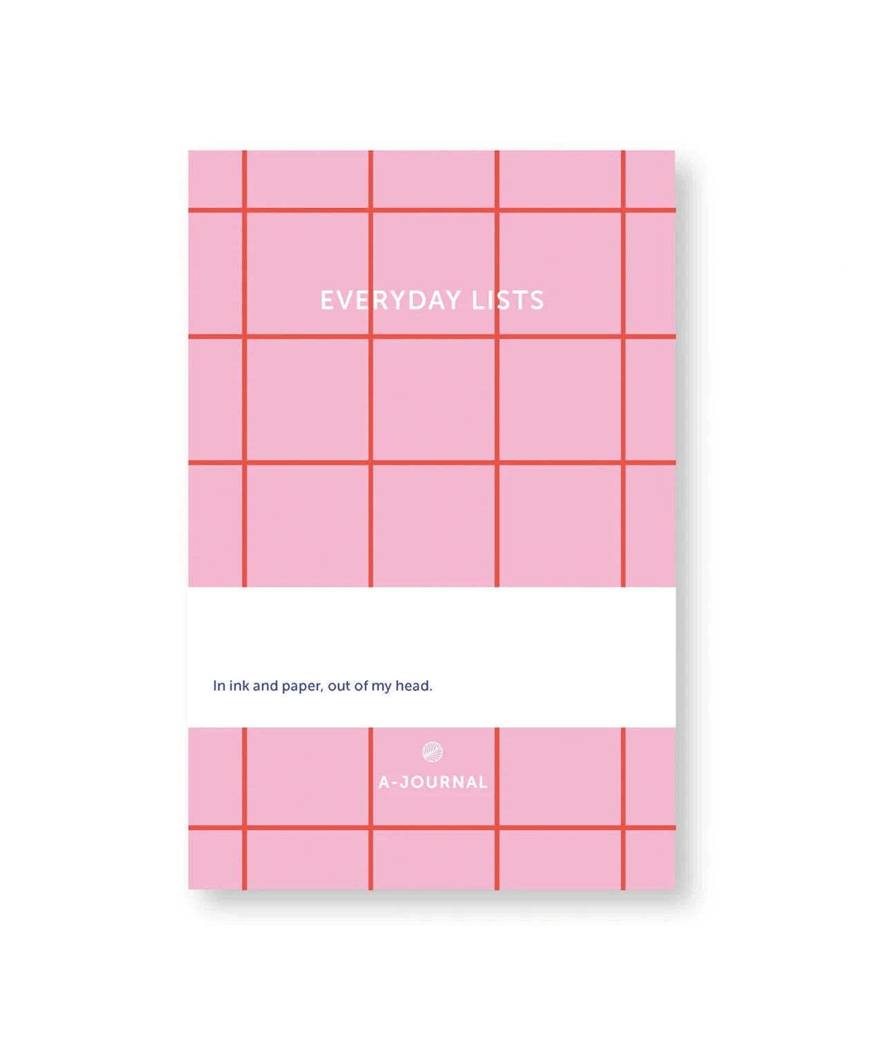 A-Journal - EVERYDAY LISTS Notizblock • Pink Checkered - ROSA ECK