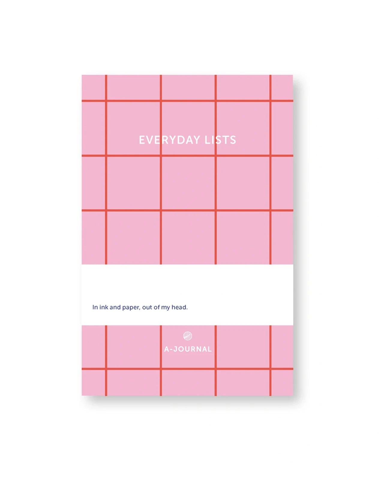 A-Journal - EVERYDAY LISTS Notizblock • Pink Checkered - ROSA ECK