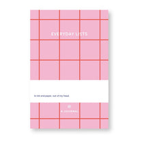 A-Journal - EVERYDAY LISTS Notizblock • Pink Checkered - ROSA ECK