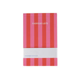 A - Journal - EVERYDAY LISTS Notizblock • Stripes Pink Red - ROSA ECK