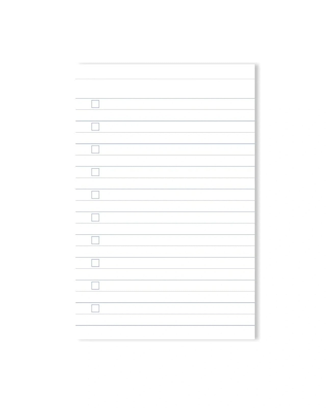 A - Journal - EVERYDAY LISTS Notizblock zum Abreisen • Stripes Blue - Notizblock - ROSA ECK