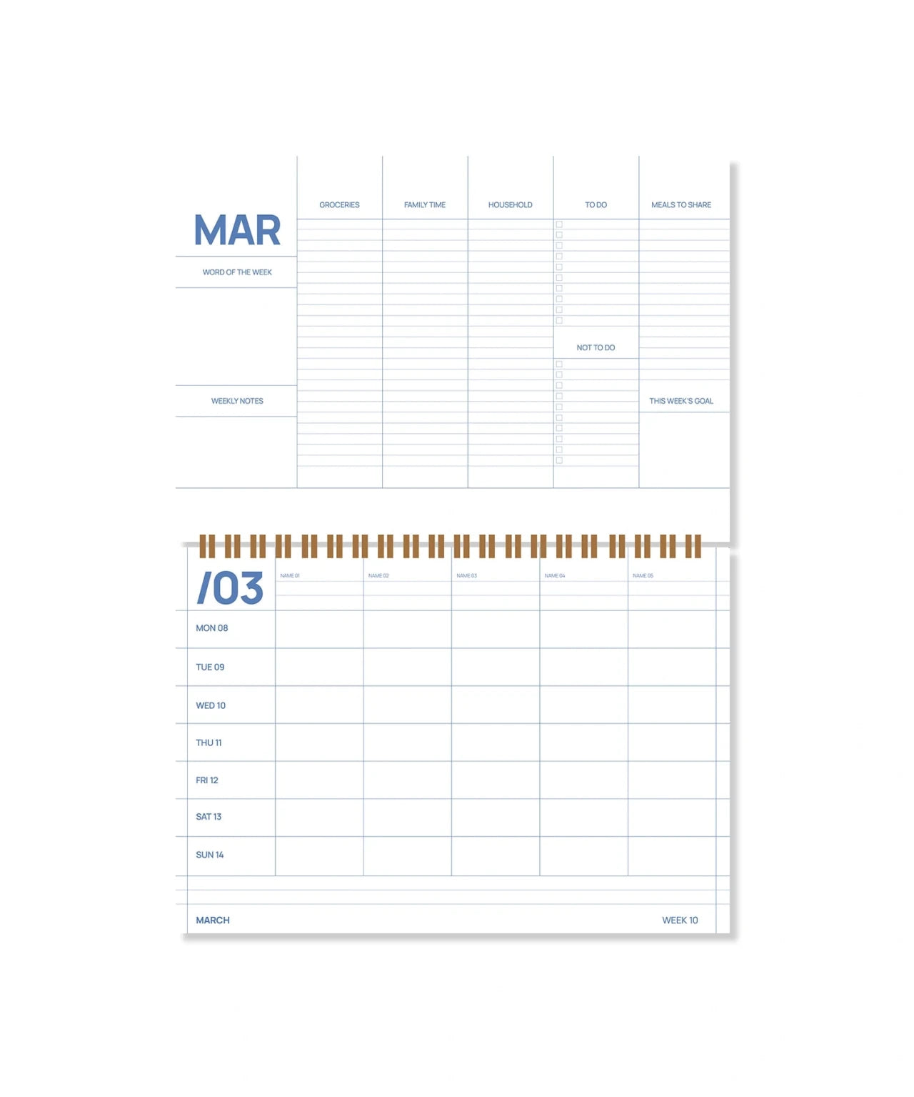 A-Journal - FAMILY PLANNER Familienplaner für 2027 • Pink Red - ROSA ECK