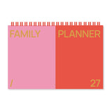 A-Journal - FAMILY PLANNER Familienplaner für 2027 • Pink Red - ROSA ECK