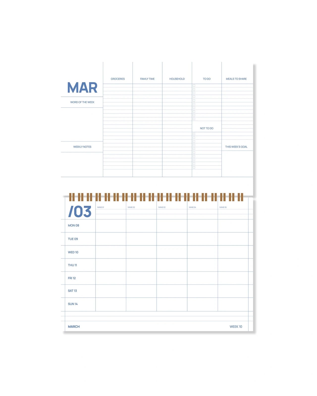 A-Journal - FAMILY PLANNER Familienplaner für 2027 • Pink Red - ROSA ECK