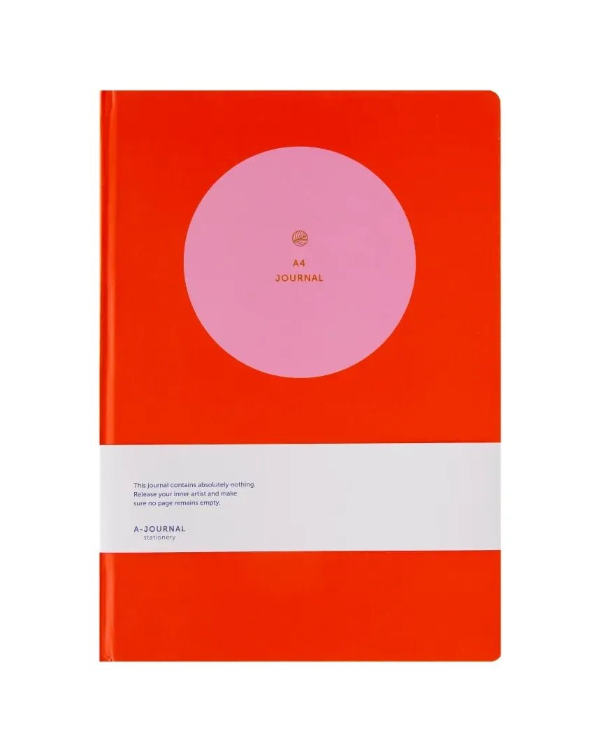 A - Journal - Großes Zeichenbuch (A4) • Circle Pink Red - Notizbuch - ROSA ECK Concept Store
