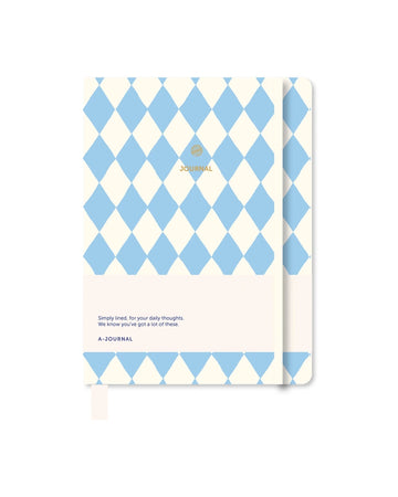 A-Journal - JOURNAL Notizbuch • Checkered Circus Blue White - ROSA ECK