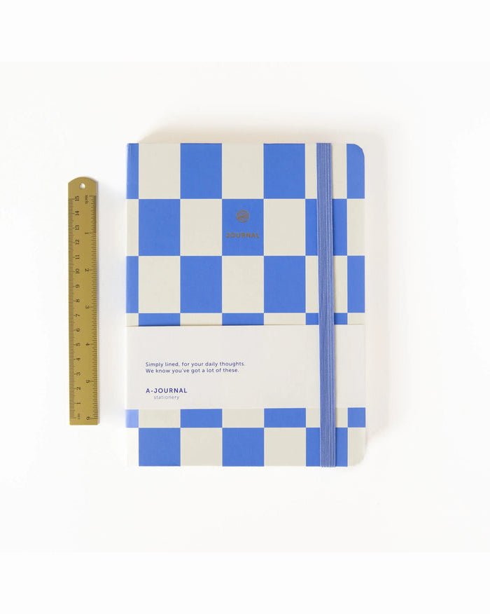 A - Journal - JOURNAL Notizbuch • Lavender Checker - Notizbuch - ROSA ECK Concept Store