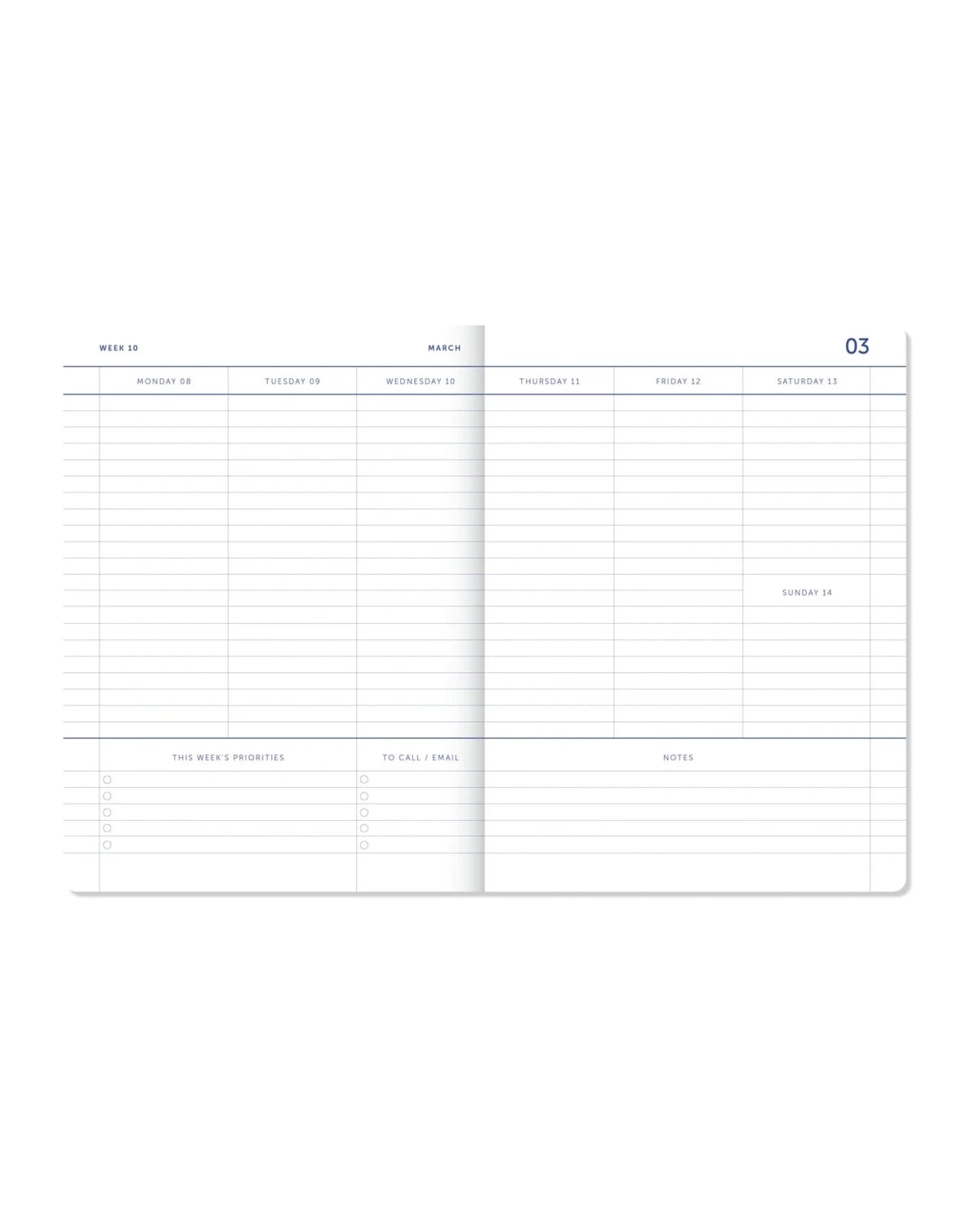 A-Journal - MY JOURNAL Tagebuch für 2027 • Floral Dark Blue/Light Blue - ROSA ECK