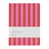 A - Journal - NOTES Notizbuch (A5) • Stripes Pink - Notizbuch - ROSA ECK