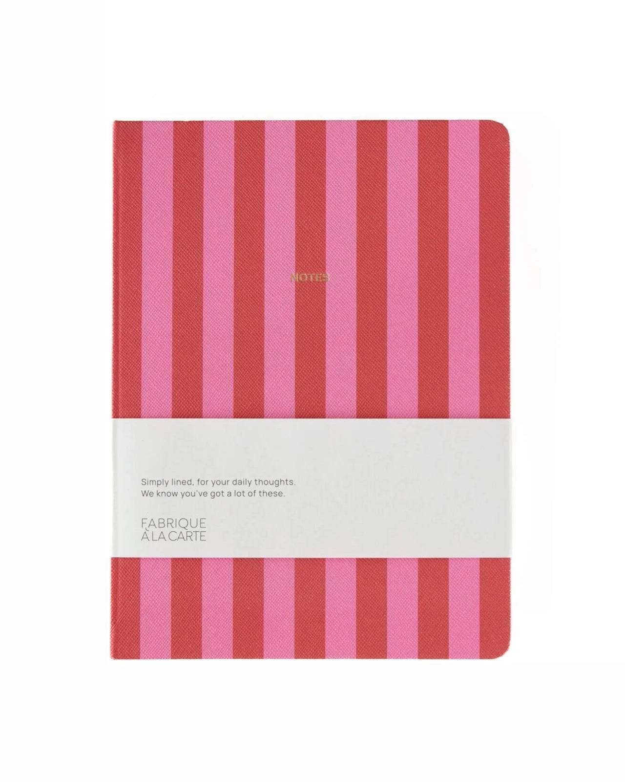A - Journal - NOTES Notizbuch (A5) • Stripes Pink - Notizbuch - ROSA ECK