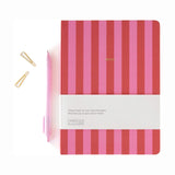 A - Journal - NOTES Notizbuch (A5) • Stripes Pink - Notizbuch - ROSA ECK