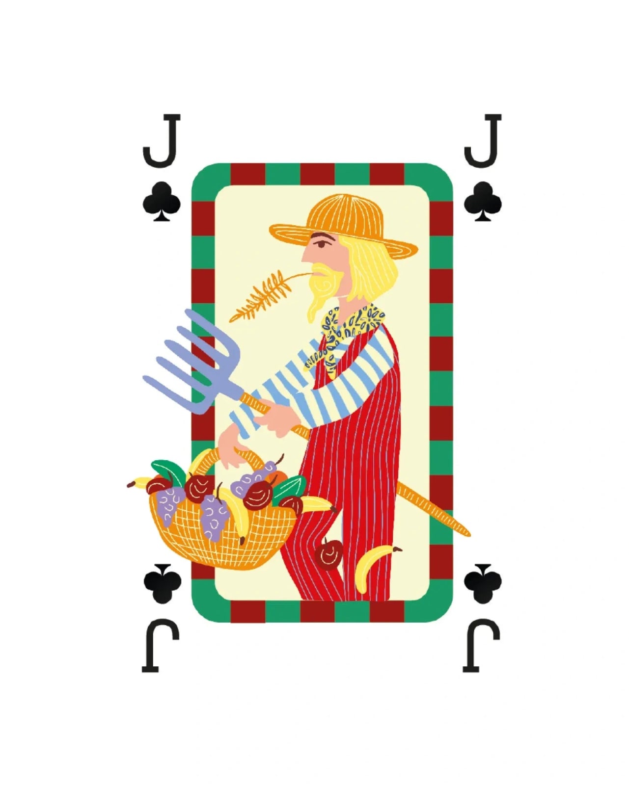 A - Journal - PLAYING CARDS Spielkarten • Stripes Red Pink - Spielkarten - ROSA ECK