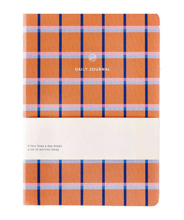 A - Journal Stationery - DAILY JOURNAL Tagebuch Kariert - ROSA ECK - Papier, ,
