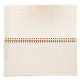 A - Journal Stationery - DESK PLANNER Wochenplaner Streifen Gelb - ROSA ECK - Gelb, Kalender,