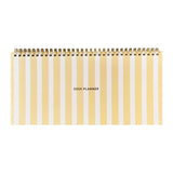 A - Journal Stationery - DESK PLANNER Wochenplaner Streifen Gelb - ROSA ECK - Gelb, Kalender,