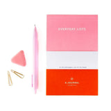 A - Journal Stationery - EVERYDAY LISTS Checklisten - Notizblock | Rot Rosa - Notizblock - ROSA ECK Concept Store