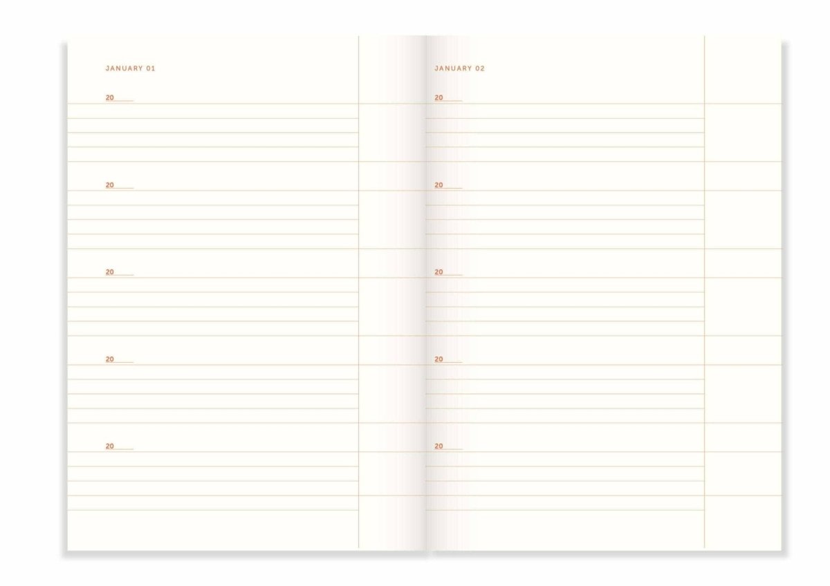 A - Journal Stationery - ONE LINE A DAY Notizbuch Minze - ROSA ECK - Grün, Papier,