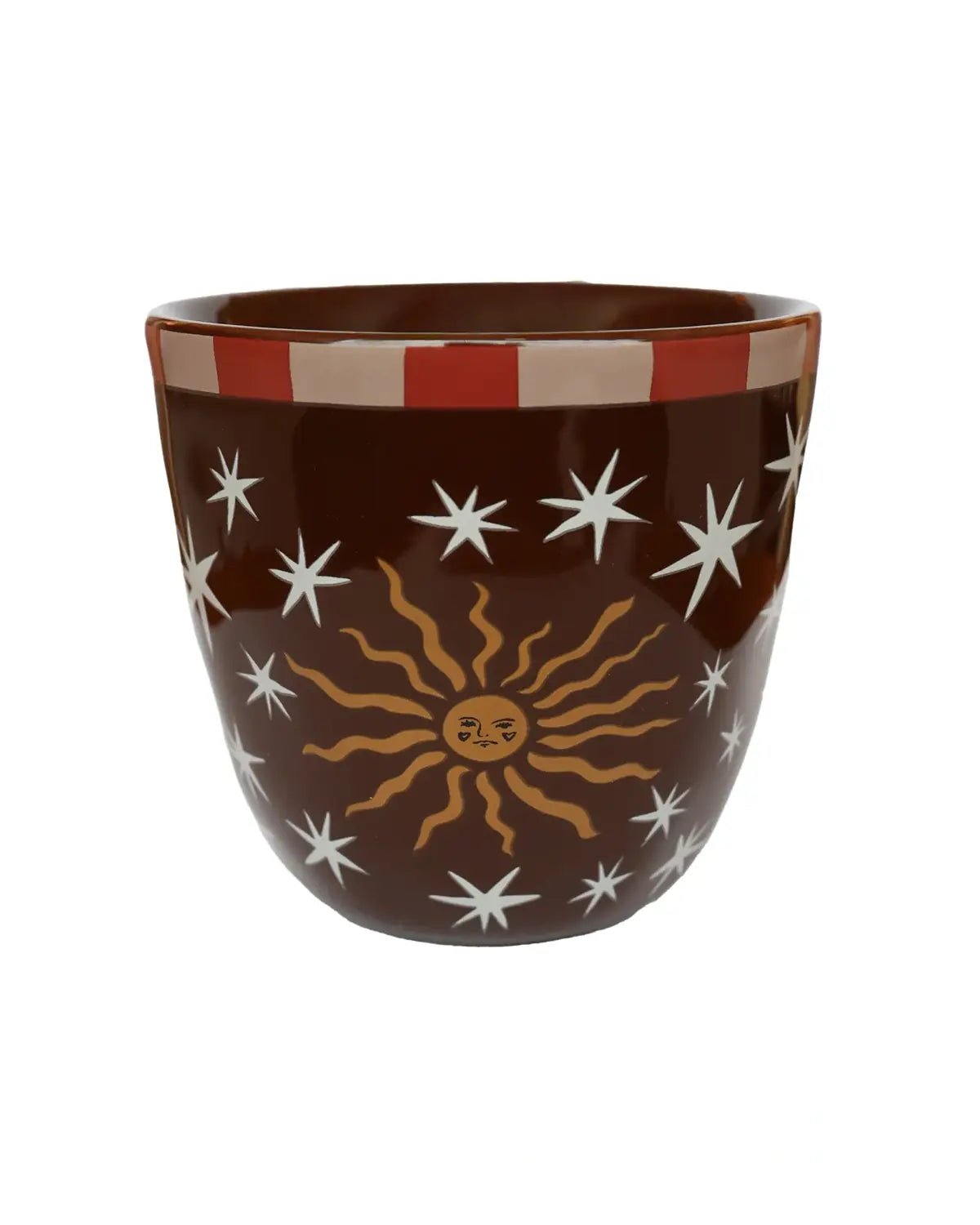 All the Luck in the World - Becher (200 ml) • Brown with Sun and Stars - ROSA ECK