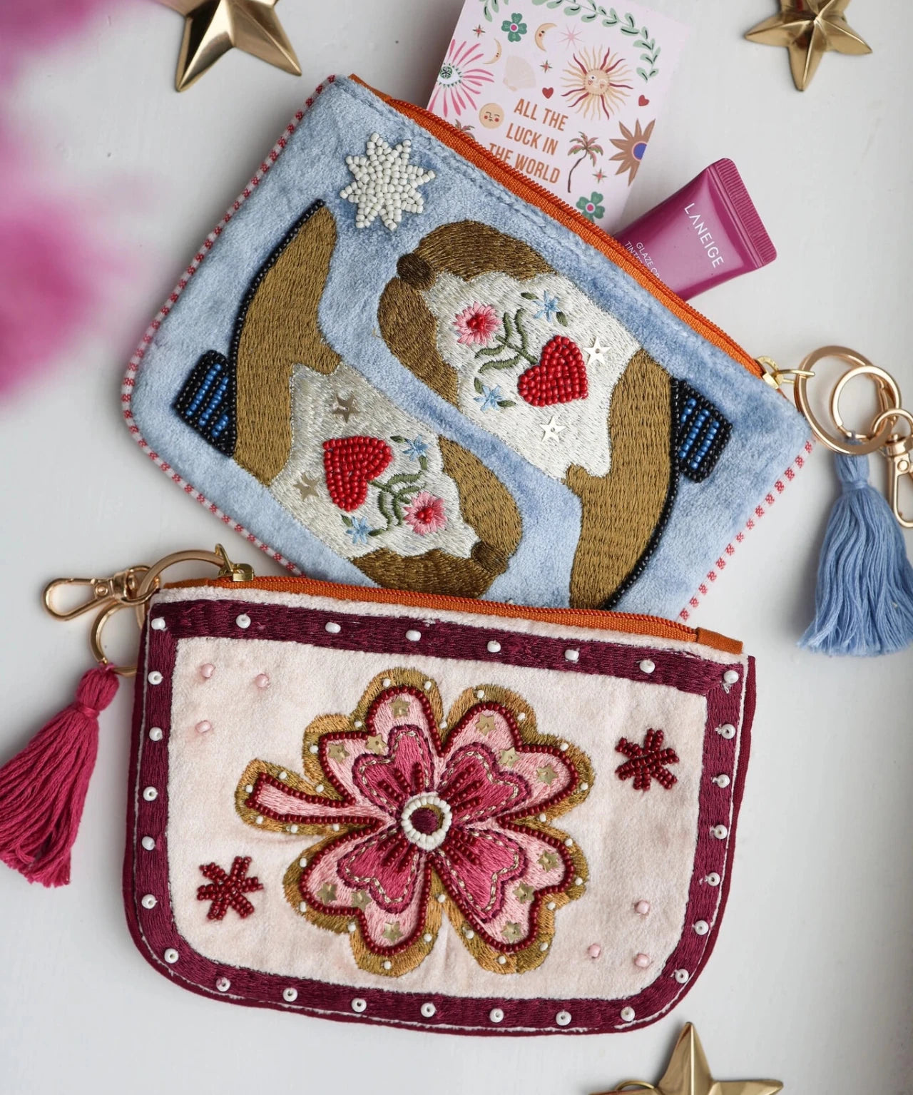 All the Luck in the World - Mini-Beutel • Lucky Clover - ROSA ECK