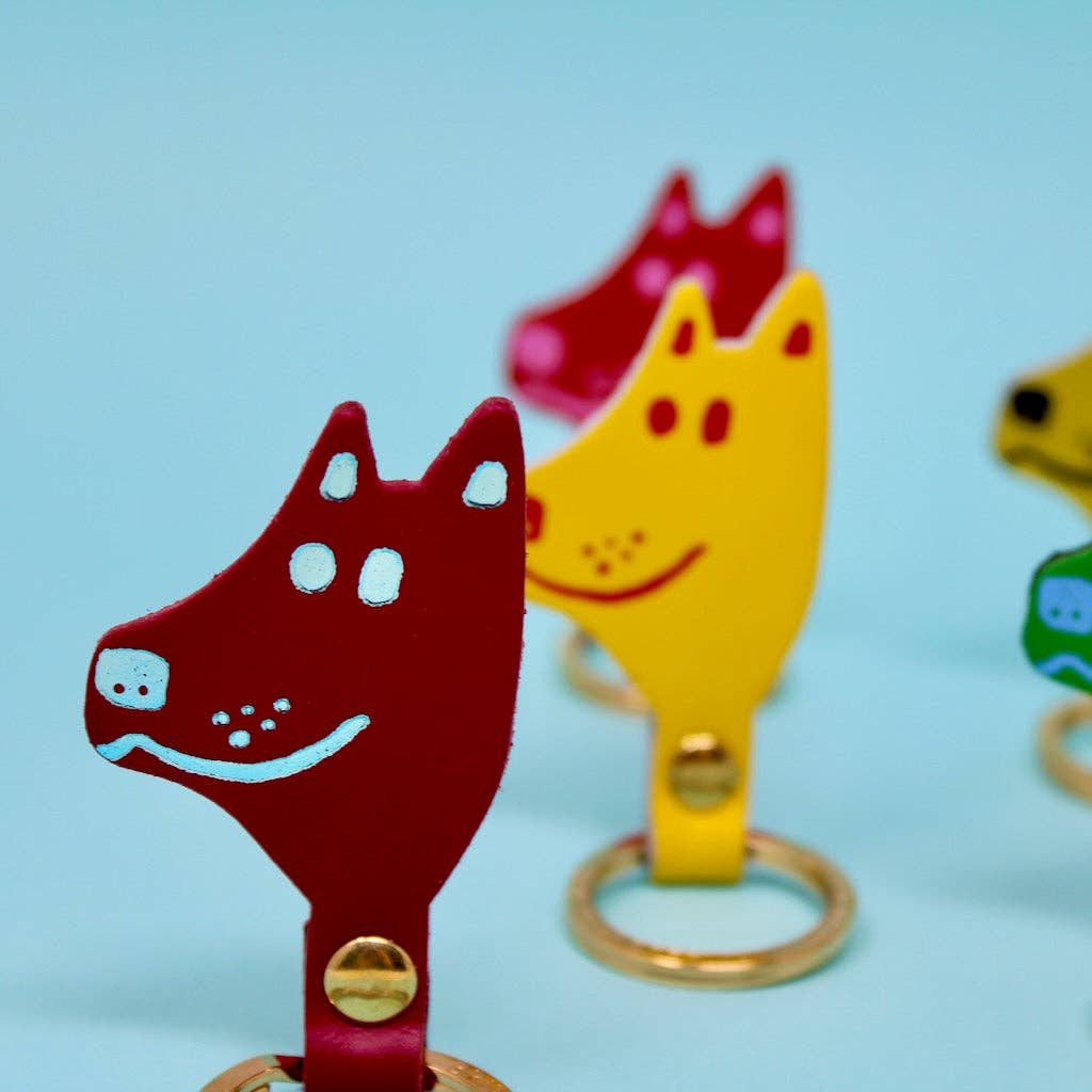 Ark Colour Design - DOG HEAD Schlüsselanhänger • Türkis - ROSA ECK