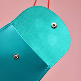 Ark Colour Design - GOOGLE EYE Geldbeutel Apfel - ROSA ECK - Grün, Leder,