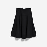 Ausgestellter Jersey-Midirock in Schwarz von ARMEDANGELS – Ansicht 7