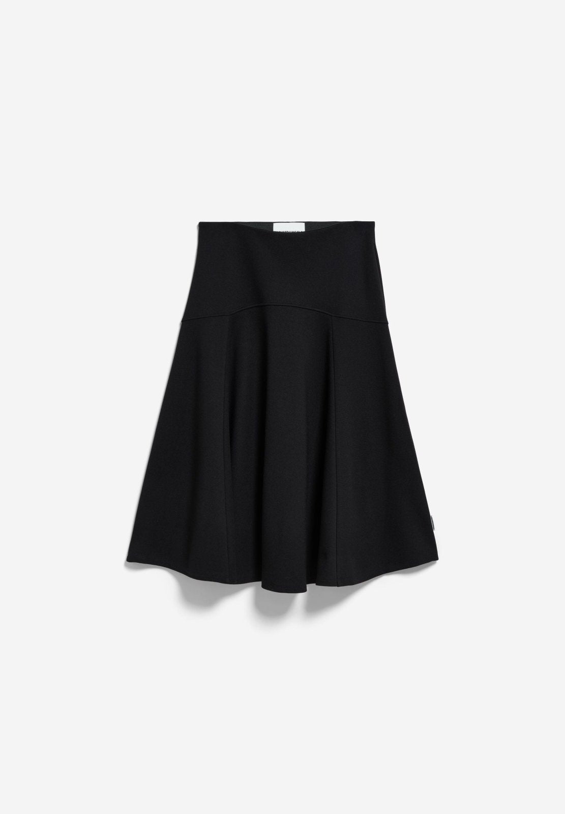 Ausgestellter Jersey-Midirock in Schwarz von ARMEDANGELS – Ansicht 7