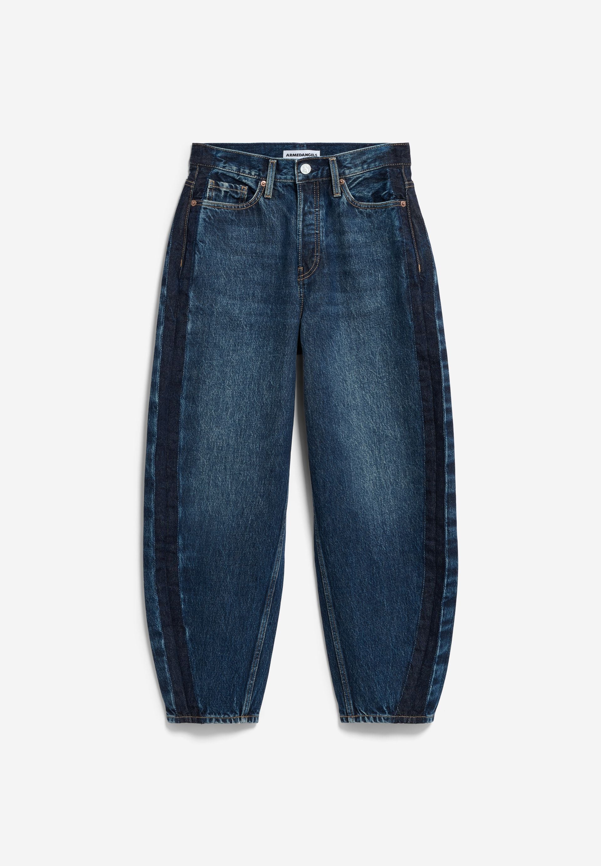 BAARLY High Panel Barrel Jeans in Dunkelblau von ARMEDANGELS – Ansicht 7