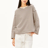 ARMEDANGELS - FRANKAA MAARLEN STRIPE Pullover • undyed-claystone - ROSA ECK