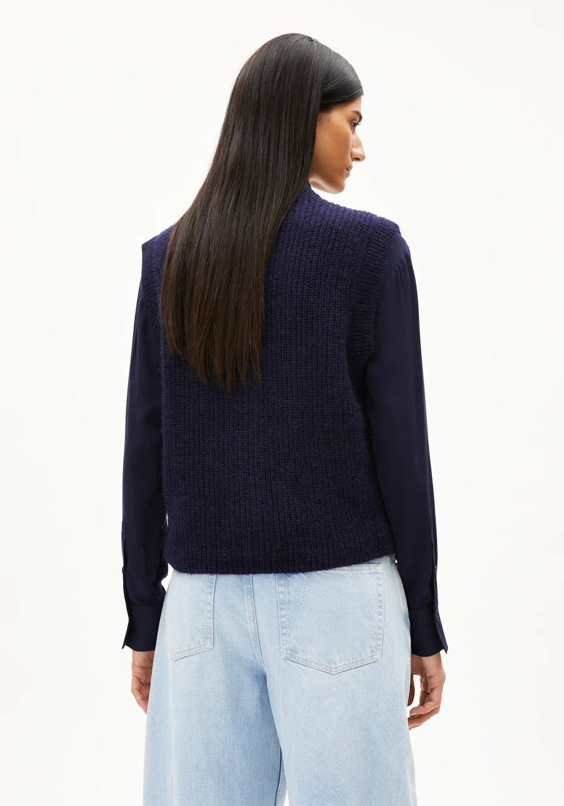 ARMEDANGELS - HELGEAA PREMIUM Top • tinted navy - Top - ROSA ECK