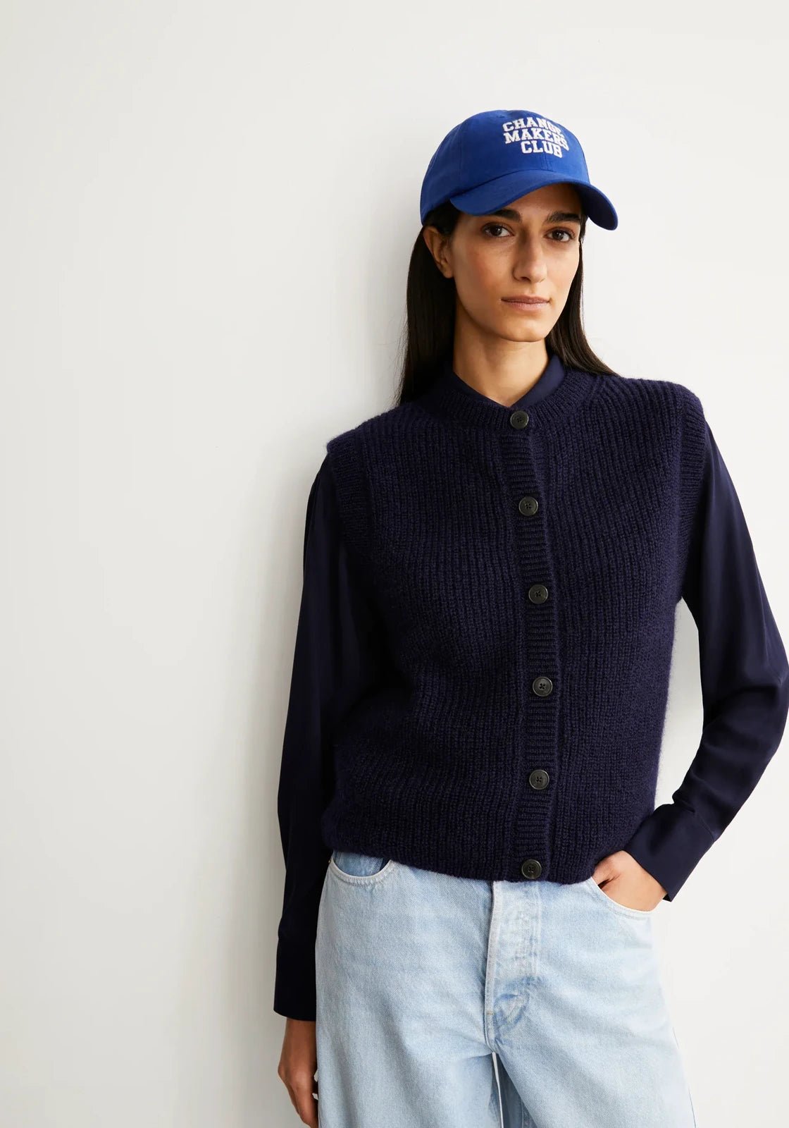 ARMEDANGELS - HELGEAA PREMIUM Top • tinted navy - Top - ROSA ECK