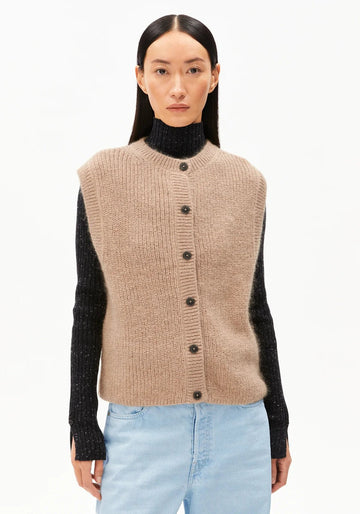 ARMEDANGELS - HELGEAA PREMIUM Top • true camel - Top - ROSA ECK