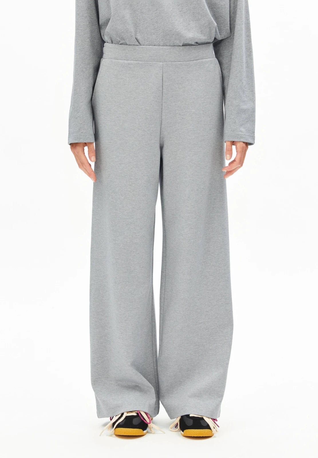 ARMEDANGELS - HIMAARI Jersey Jogginghose • silver melange - Hose - ROSA ECK