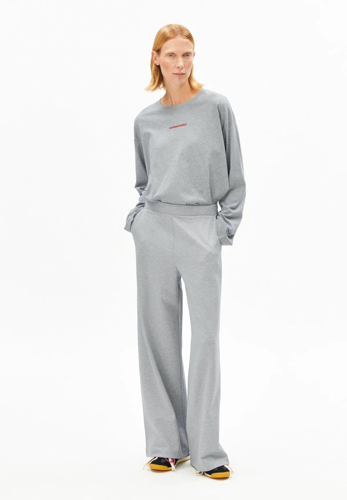 ARMEDANGELS - HIMAARI Jersey Jogginghose • silver melange - Hose - ROSA ECK