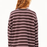 ICONIC Å FRANKAA BOLD Pullover in Dunkelbraun gestreift von ARMEDANGELS – Ansicht 2