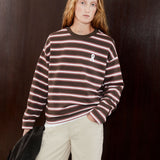 ICONIC Å FRANKAA BOLD Pullover in Dunkelbraun gestreift von ARMEDANGELS – Ansicht 4